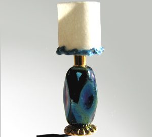 Iridescent blue table Lamp