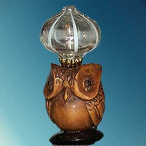 Carved Owl w/ Globe -- G-L-08s
